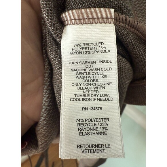 Vineyard Vines Sweater Men 2XL Tan OTG On The Go Bluffs Performance Quarter-Zip - Picture 3 of 4